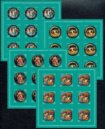 Россия, 2026, Палехская лаковая миниатюра, 4 листа